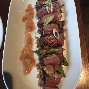 BoccaLupo - Tasting menu (3/4): duck with crispy rice and foie gras - Italian Near Me - Atlanta, Georgia