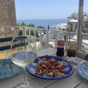 Posides - Burrata with anchovies - Cafes Near Me - Positano, SA Posides - Burrata with anchovies - Cafes Near Me - Positano, SA