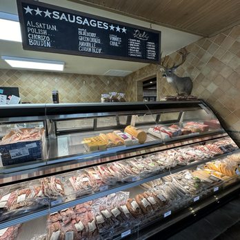 Dziuk Meat Market - Deli cheese/sausage area 6/2024 - Meat Shops Near Me - Castroville, Texas Dziuk Meat Market - Deli cheese/sausage area 6/2024 - Meat Shops Near Me - Castroville, Texas