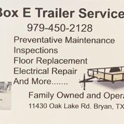 Box E Trailer Services - Business card