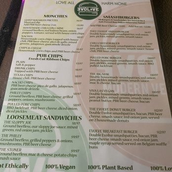 Evolve Modern Vegan Kitchen - Menu with prices - Pubs Near Me - Daytona Beach, Florida