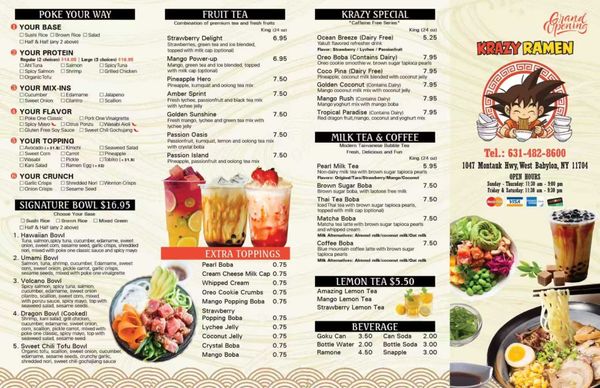 Menu photo 6 Krazy Ramen West Babylon, NY