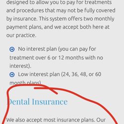 Joseph G McCartin, DDS - "I signed something that stated they do not participate in insurance"