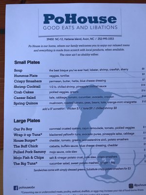 Menu photo 5 Po House Avon, NC