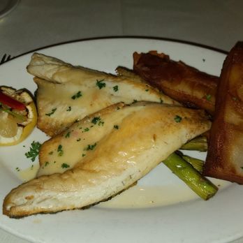 Double Eagle Restaurant - Sea bass and mille feuille potatoes. - Mexican Near Me - Mesilla, New Mexico