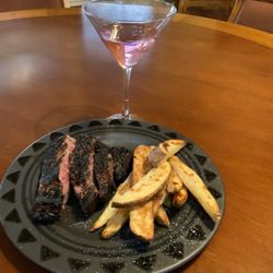 Mario's Market - Best rib eye ever, medium rare with steak fries