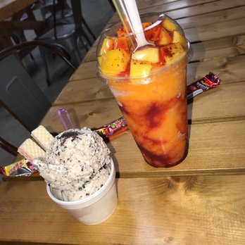 Mr. Penguin Snacks Plus - Cookie and cream ice cream and mangonada - Juice Bars & Smoothies Near Me - Houston, Texas