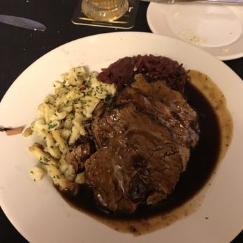 Restaurant Edelweiss - Sauerbraten with red cabbage and spatzel! - German Near Me - Bradenton, Florida Restaurant Edelweiss - Sauerbraten with red cabbage and spatzel! - German Near Me - Bradenton, Florida