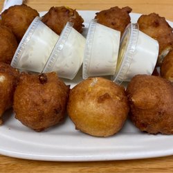 Caboose Lounge - Corn fritters w honey butter