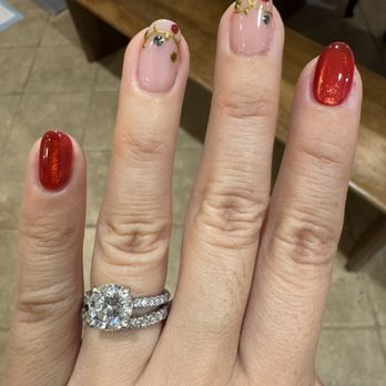 Bliss Nail Lounge - Holiday nails by Katie! She's the best and great at designs :) - Nail Salons Near Me - Redondo Beach, California Bliss Nail Lounge - Holiday nails by Katie! She's the best and great at designs :) - Nail Salons Near Me - Redondo Beach, California