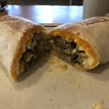 Coral Cafe - Breakfast burrito added jalapeños  (It was missing the sausage) - American Near Me - Burbank, California