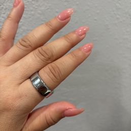 Gel manicure with gel builder Gel manicure with gel builder