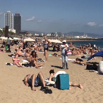 Platja de la Barceloneta - Looking toward the north - Beaches Near Me - Barcelona, B Platja de la Barceloneta - Looking toward the north - Beaches Near Me - Barcelona, B