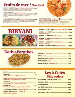 Menu photo 3 Lakshana's Chettinad Montreal, QC Menu photo 3 Lakshana's Chettinad Montreal, QC