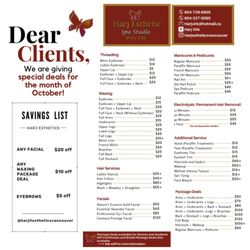 Harj Esthetic Spa Studio - Special Deals for Month of October
