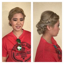 Fusion Spa Salon - Not my best smile but hair and makeup is done :)