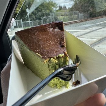 Temp & Time - Matcha basque cheesecake - Desserts Near Me - Menlo Park, California Temp & Time - Matcha basque cheesecake - Desserts Near Me - Menlo Park, California