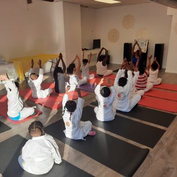Enter The Dragon Karate - Our kids are doing a yoga session. - Karate Near Me - Jersey City, New Jersey