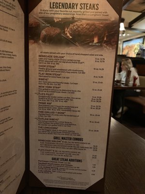 Menu photo 2 LongHorn Steakhouse Orlando, FL