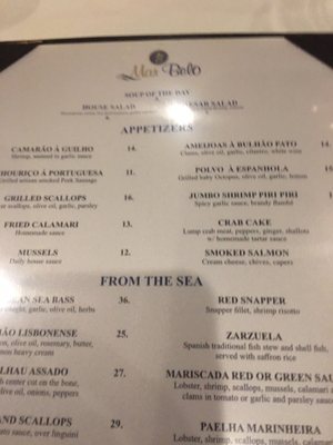 Menu photo 6 Mar Belo Long Branch, NJ