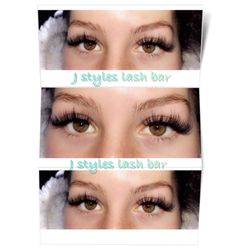 J Styles Lash Bar - Russian volume set. Fluffy flirty look! Call today for a free consultation to have a customized look created for you!