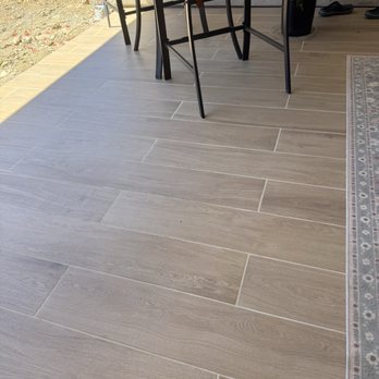EMG Tile - Beautiful installation.  It matches our living room vinyl flooring. - Tiling Near Me - Sacramento, California