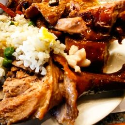 A stacked plate of mediocre food at Regency Palace in Calgary, Alberta. A stacked plate of mediocre food at Regency Palace in Calgary, Alberta.