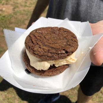 Cookies with an Accent - Double chocolate cookies with vanilla bean ice cream - yum! - Desserts Near Me - Huntersville, North Carolina