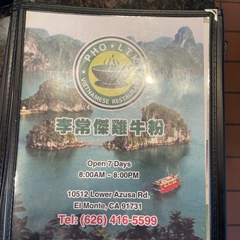 Pho LTK - Menu. Page 3 - Noodles Near Me - El Monte, California