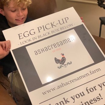 Ashacresamen Farm - a boy holding a sign - Farmers Market Near Me - Tomball, Texas Ashacresamen Farm - a boy holding a sign - Farmers Market Near Me - Tomball, Texas