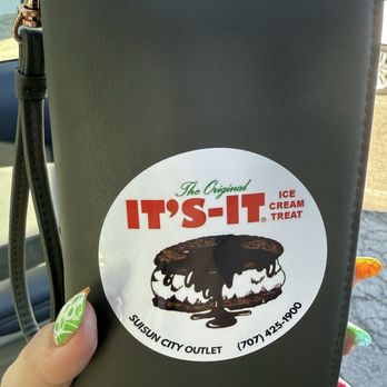 It's It Ice Cream Outlet - It's-It Sticker is $3, perfect souvenir! - Ice Cream & Frozen Yogurt Near Me - Suisun City, California It's It Ice Cream Outlet - It's-It Sticker is $3, perfect souvenir! - Ice Cream & Frozen Yogurt Near Me - Suisun City, California