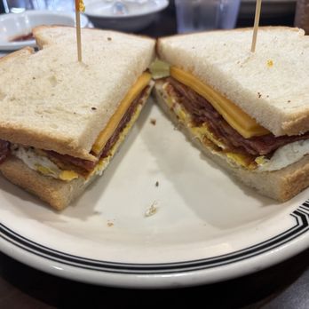 Langer's Delicatessen - Bacon, fried egg, and cheddar cheese on sourdough bread. - Delis Near Me - Los Angeles, California