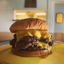 Division Brewing - The Doug... triple cheese burger..with whatever you want.