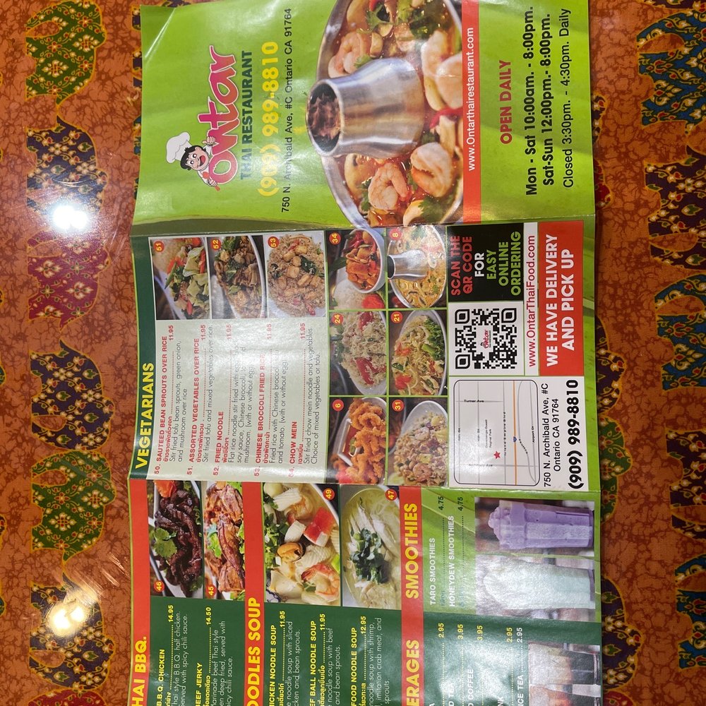 Ontar Thai Restaurant - Menu - Thai Near Me - Ontario, California Ontar Thai Restaurant - Menu - Thai Near Me - Ontario, California