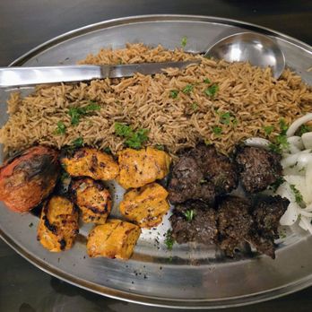 Rumi Kabob House - Great combo kebab platter. - Afghan Near Me - Manchester, New Hampshire Rumi Kabob House - Great combo kebab platter. - Afghan Near Me - Manchester, New Hampshire