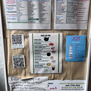 Craft Boba Tea - Menu (9/13/23) - Bubble Tea Near Me - Dallas, Texas Craft Boba Tea - Menu (9/13/23) - Bubble Tea Near Me - Dallas, Texas