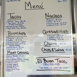 El Buen Taco - El Buen Taco Menu
