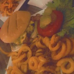 Bacon Cheesebueger & Curly Fries Bacon Cheesebueger & Curly Fries