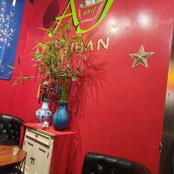 A & J Ichiban - Great place for good food. Try the mango roll.  Our waitress was Pearl a delight.  Thumb  up with boxes