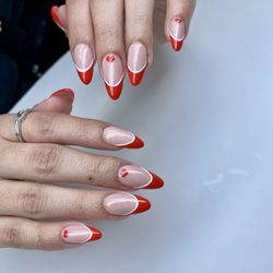 Red french tips