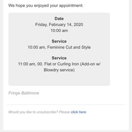 Example of booking response Example of booking response