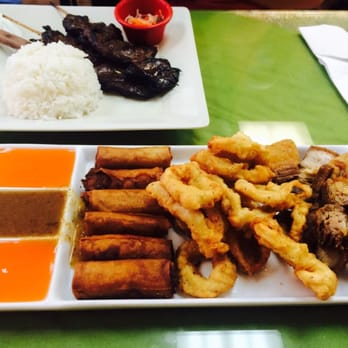 Ihawan - Appetizer sampler and pork BBQ sticks - Filipino Near Me - Woodside, New York Ihawan - Appetizer sampler and pork BBQ sticks - Filipino Near Me - Woodside, New York