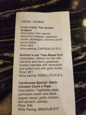 Menu photo 8 Blackwall Barn & Lodge Columbia, MD