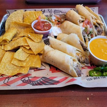Tijuana Flats - Steak Flautas. They were delicious especially with the dueling nacho cheeses. - Tex-Mex Near Me - West Melbourne, Florida