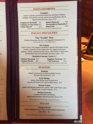 Menu photo 3 Guido's Italian Restaurant Spring Hill, FL