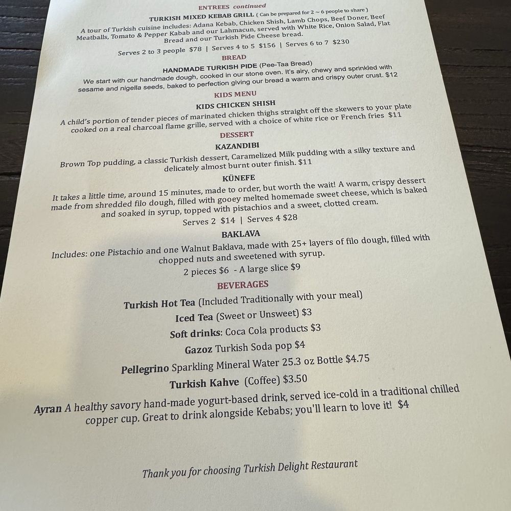 Turkish Delight - Menu - Food Trucks Near Me Turkish Delight - Menu - Food Trucks Near Me