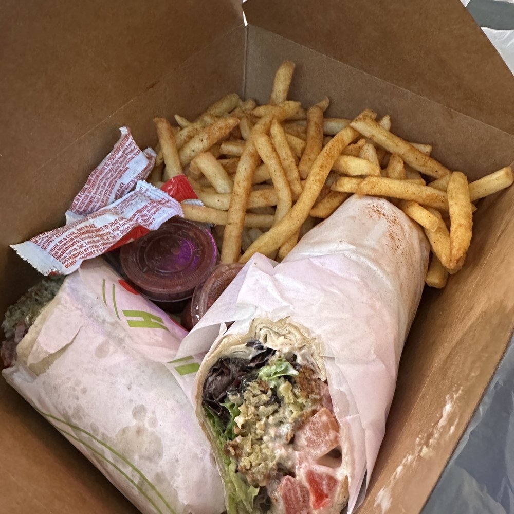 Yafa Hummus - Falafel Wrap with fries - Mediterranean Near Me - Dublin, California Yafa Hummus - Falafel Wrap with fries - Mediterranean Near Me - Dublin, California