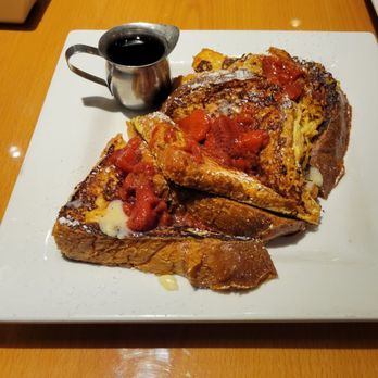 1890 at the Arcade - Challah French Toast Strawberry Compote,  Lemon Mascarpone and Maple Syrup. - American Near Me - Cleveland, Ohio