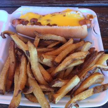 Hazel's Hot Dogs - Chili cheese dog and fries - Hot Dogs Near Me - Saint Augustine, Florida Hazel's Hot Dogs - Chili cheese dog and fries - Hot Dogs Near Me - Saint Augustine, Florida