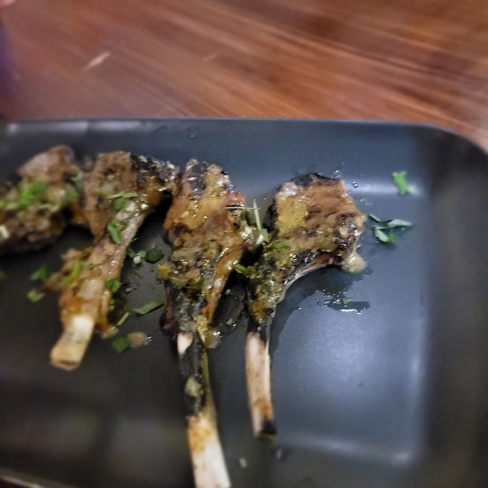 Frangos Peri Peri - Lamb Chops with mango and lime. Chops could use more meat but the sauce was tasty - Portuguese Near Me - New York, New York Frangos Peri Peri - Lamb Chops with mango and lime. Chops could use more meat but the sauce was tasty - Portuguese Near Me - New York, New York